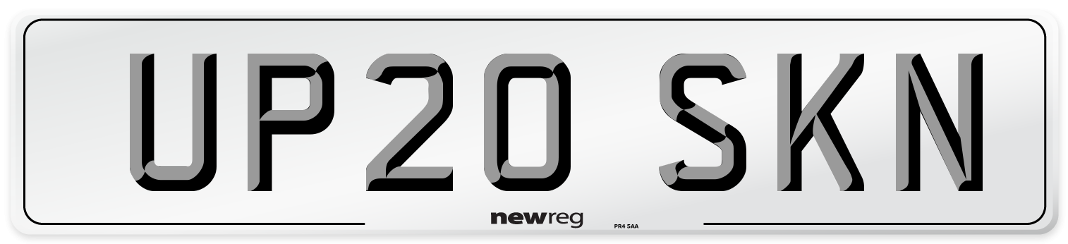 UP20 SKN Number Plate from New Reg